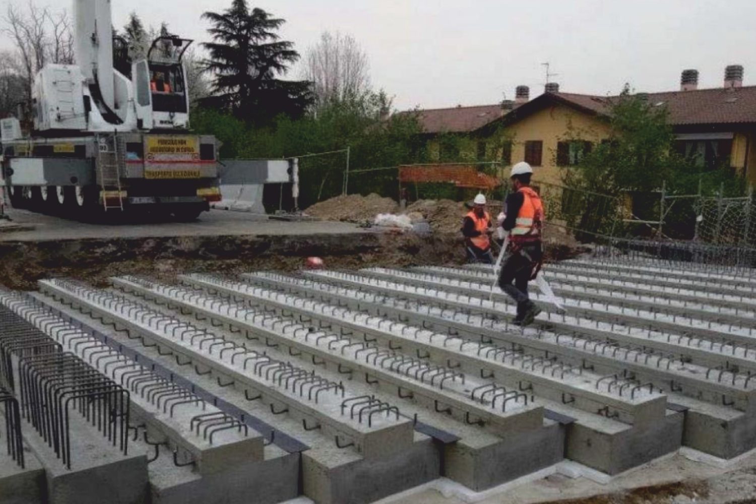 I tecnici di Provincia di Como e Istituto Ital iano per il Calcestruzzo nel cantiere di Carimate